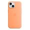 APPLE iPhone 15 Silikon Case mit MagSafe, Sorbet Orange (MT0W3ZM/A)