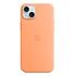 APPLE iPhone 15 Plus Silicone Case with MagSafe, Orange Sorbet (MT173ZM/A)