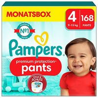 PAMPERS Premium Protection Pants, Grösse 4 (9-15 kg), 168 Stück