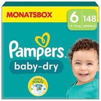PAMPERS Baby-Dry Einwegwindeln, Grösse 6 (13-18 kg), 148 Stück