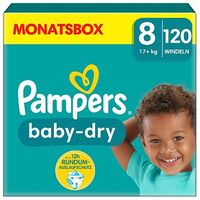 PAMPERS Baby Dry Einwegwindeln, Grösse 8 (17+ kg), 120 Stück