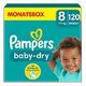 PAMPERS Baby Dry Einwegwindeln, Grösse 8 (17+ kg), 120 Stück