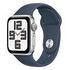 APPLE Watch SE (2nd Generation) GPS, 40mm Aluminium Case, Silver with Sport Band S/M, Storm Blue (MRE13QF/A)