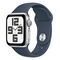 APPLE Watch SE (2nd Generation) GPS, 40mm Aluminium Case, Silver with Sport Band M/L, Storm Blue (MRE23QF/A)