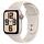 APPLE Watch SE (2nd Generation) GPS + Cellular, 40mm Aluminium Case, Starlight with Sport Band S/M, Starlight (MXGJ3QF/A)