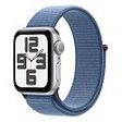 APPLE Watch SE (2. Generation) GPS, 40mm Aluminiumgehäuse, Silber mit Sport Loop, Winterblau (MRE33QF/A)