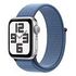 APPLE Watch SE (2nd Generation) GPS, 40mm Aluminium Case, Silver with Sport Loop, Winter Blue (MRE33QF/A)