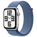 APPLE Watch SE (2nd Generation) GPS, 44mm Aluminium Case, Silver with Sport Loop, Winter Blue (MREF3QF/A)