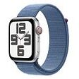 APPLE Watch SE (2. Generation) GPS + Cellular, 44mm Aluminiumgehäuse, Silber mit Sport Loop, Winterblau (MRHM3QF/A)