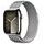 APPLE Watch Series 9 GPS + Cellular, 41mm Stainless Steel Case, Silver with Milanaise Loop, Silver (MRJ43QF/A)