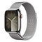 APPLE Watch Series 9 GPS + Cellular, 41mm Edelstahlgehäuse, Silber mit Milanaise Armband, Silber (MRJ43QF/A)