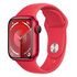 APPLE Watch Series 9 GPS + Cellular, 41mm Aluminiumgehäuse, (PRODUCT)RED mit Sportarmband, Rot S/M (MRY63QF/A)