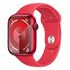 APPLE Watch Series 9 GPS + Cellular, 45mm Aluminiumgehäuse, (PRODUCT)RED mit Sportarmband, Rot S/M (MRYE3QF/A)