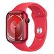 APPLE Watch Series 9 GPS + Cellular, 45mm Aluminiumgehäuse, (PRODUCT)RED mit Sportarmband, Rot S/M (MRYE3QF/A)