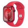 APPLE Watch Series 9 GPS + Cellular, 45mm Aluminiumgehäuse, (PRODUCT)RED mit Sportarmband, Rot M/L (MRYG3QF/A)