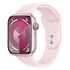 APPLE Watch Series 9 GPS + Cellular, 45mm Aluminium Case, Pink with Sport Band, Light Pink S/M (MRMK3QF/A)