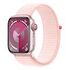 APPLE Watch Series 9 GPS + Cellular, 41mm Aluminium Case, Pink with Sport Loop, Light Pink (MRJ13QF/A)