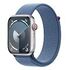 APPLE Watch Series 9 GPS + Cellular, 45mm Aluminium Case, Silver with Sport Loop, Winter Blue (MRMJ3QF/A)