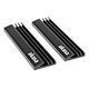 AKASA M.2 SSD Heatsink, 2-pack, Black (A-M2HS01-KT02)