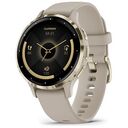 GARMIN Venu 3S, 41mm, French Gray/Soft Gold, Silicone Band (010-02785-02)