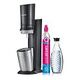 SODASTREAM Crystal 3.0 incl. CQC & Glass Carafe, Black / Metal