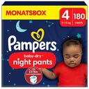PAMPERS Baby-Dry Night Pants, Size 4 (9-14 kg), Pack of 180