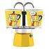 BIALETTI Mini Express Lichtenstein (incl. 2 Coffee Cups) - 2 Cups, Yellow