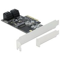 DELOCK 4 Port SATA und 1 Slot M.2 Key B PCI Express x4 Karte (90396)
