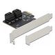 DELOCK 4 Port SATA PCI Express x1 Card (90010)
