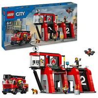 LEGO City - Feuerwehrstation mit Drehleiterfahrzeug (60414)