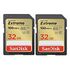 SANDISK Extreme SDHC, UHS-I U3, 2x 32GB (SDSDXVT-032G-GNCI2)