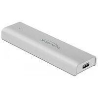DELOCK External Enclosure USB 3.1 (Type C), Silver (42634)