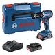 BOSCH GSR 18V-45 Professional, incl. 2x 2.0Ah Akku, Ladegerät + L-BOXX (06019K3203)