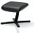 NOBLECHAIRS Fussstütze 2 PU-Kunstleder, Schwarz (NBL-FR-PU-BLK)