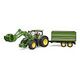BRUDER John Deere 7R 350 mit Frontlader und Tandemachstransportanhänger (03150)