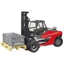 BRUDER Linde HT160D Stacker with Pallet and 3 Pallet Cages (02513)