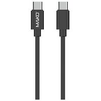MAKO USB C to USB C Cable, 100W, 1.0m, Black (MACA0026)