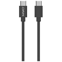 MAKO USB C to USB C Cable, 60W, 2.0m, Schwarz (MACA0025)