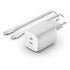 BELKIN Dual USB-C GaN Wall Charger 65W, White (WCH013vf2MWH-B6)