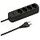 MAX HAURI Power Strip Basic Line 4x T13 with Switch, Black (160247)