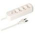 MAX HAURI Power Strip Basic Line 4x T13 with Switch, White (160246)