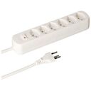 MAX HAURI Power Strip Basic Line 6x T13 with Switch, White (160268)