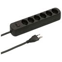 MAX HAURI Power Strip Basic Line 6x T13 with Switch, Black (160269)