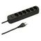 MAX HAURI Power Strip Basic Line 6x T13 with Switch, Black (160269)