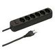 MAX HAURI Power Strip Basic Line 6x T13 with Switch, Black (160269)