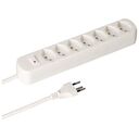 MAX HAURI Power Strip Basic Line 7x T13 with Switch, White (160270)