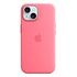 APPLE iPhone 15 Silikon Case mit MagSafe, Pink [Early 2024] (MWN93ZM/A)