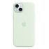 APPLE iPhone 15 Plus Silikon Case mit MagSafe, Blassmint [Early 2024] (MWNG3ZM/A)