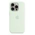 APPLE iPhone 15 Pro Silikon Case mit MagSafe, Blassmint [Early 2024] (MWNL3ZM/A)