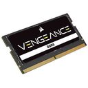 CORSAIR Vengeance, SO-DIMM DDR5-5200, Intel optimized, 32GB, CL44, Black (CMSX32GX5M1A5200C44)